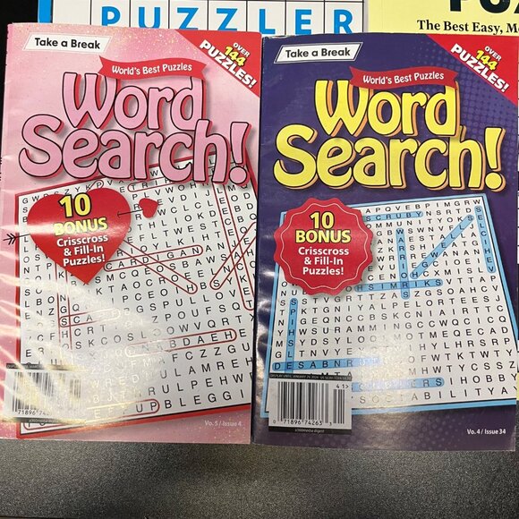 Crossword Puzzle / Word Seek / Variety Bundle of 6 Booklets – NEW - Picture 3 of 5